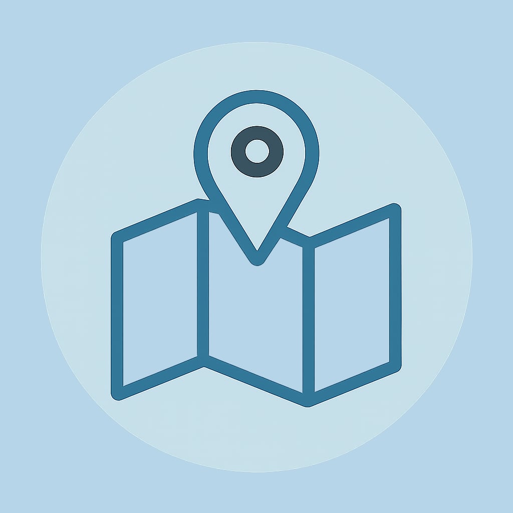Practical location icon representing accessibility