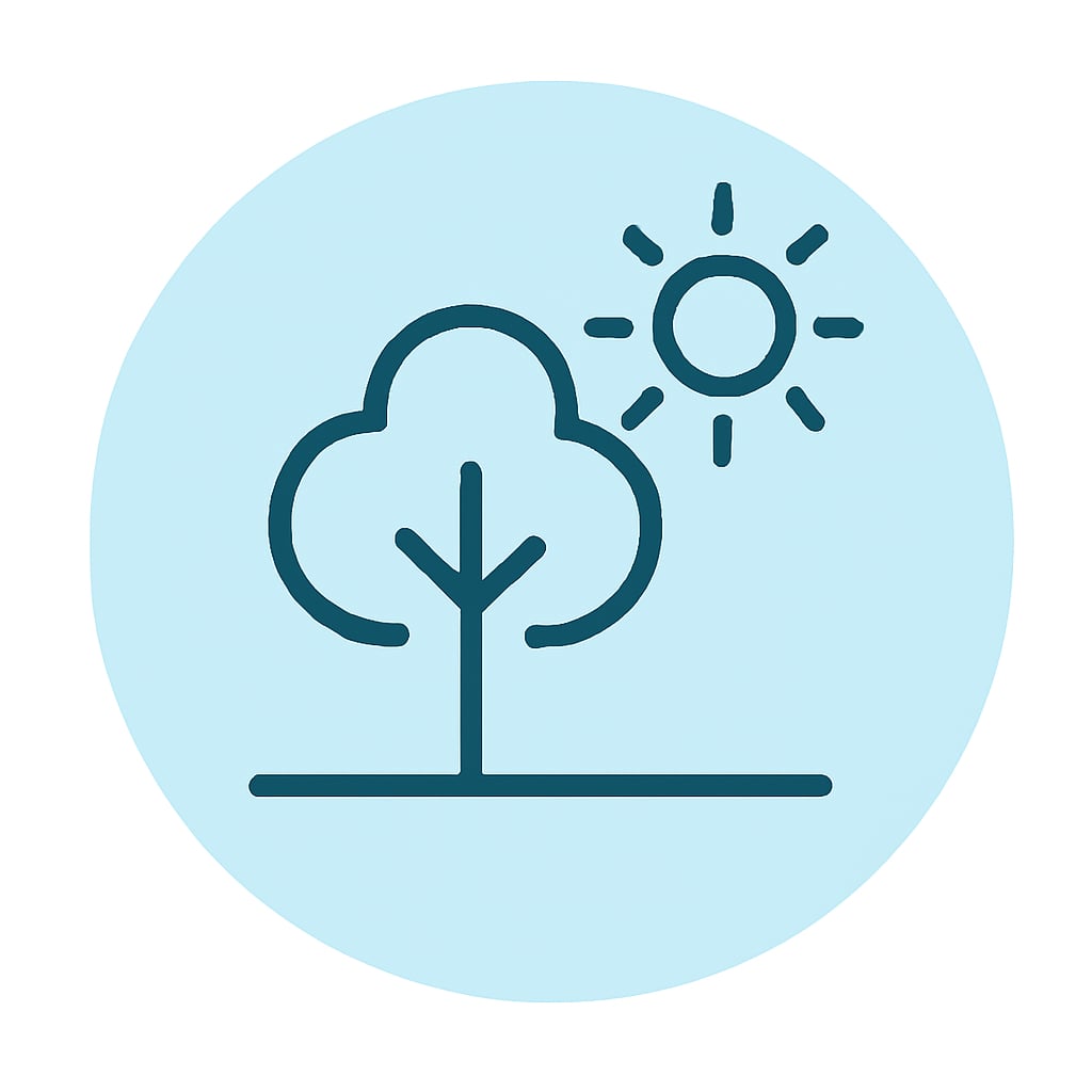 Nature icon representing open spaces
