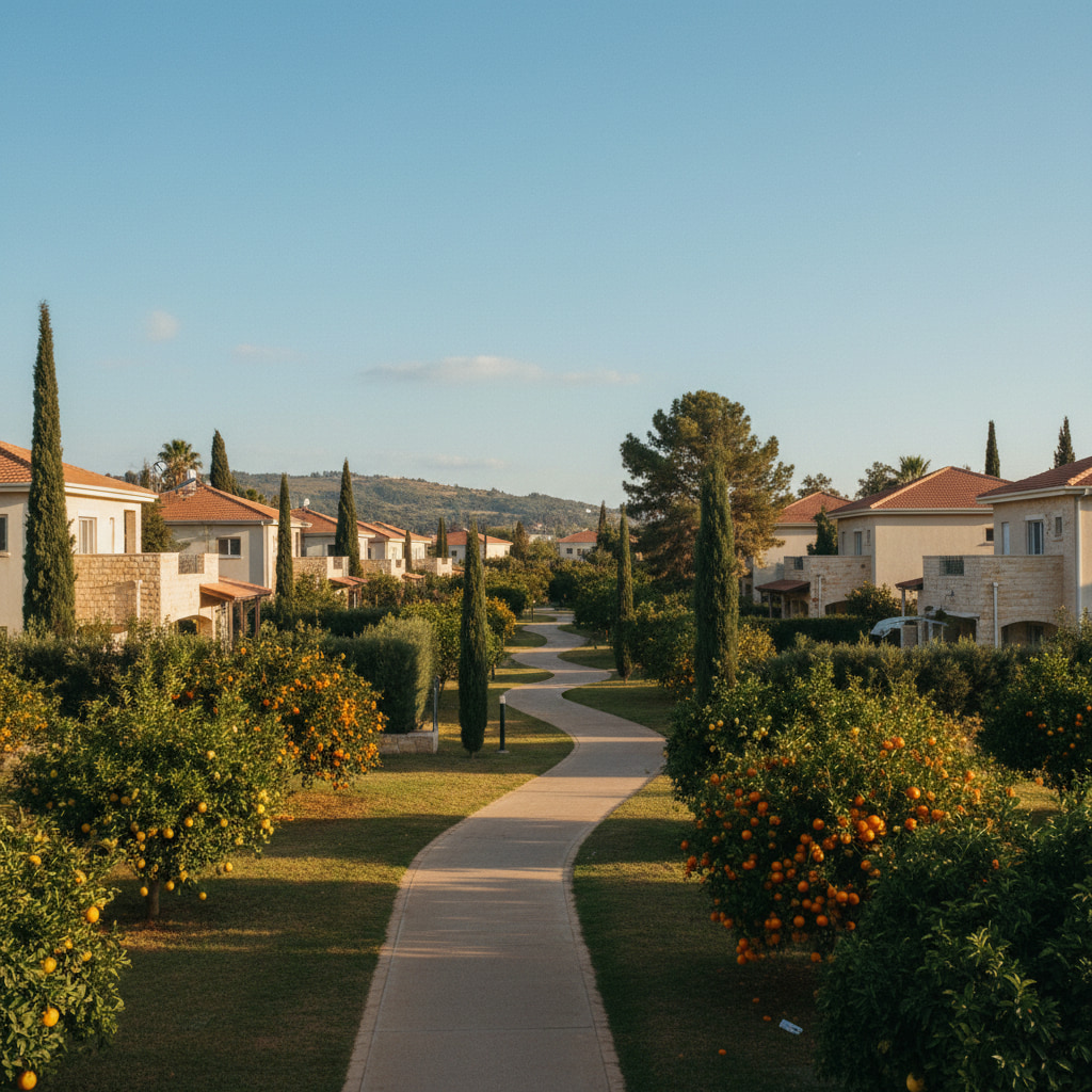 A peaceful residential street in Kfar Daniel