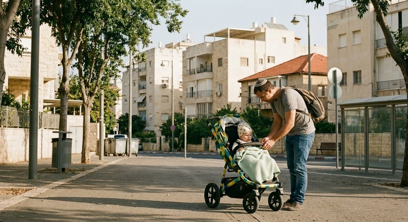 Family enjoying suburban life