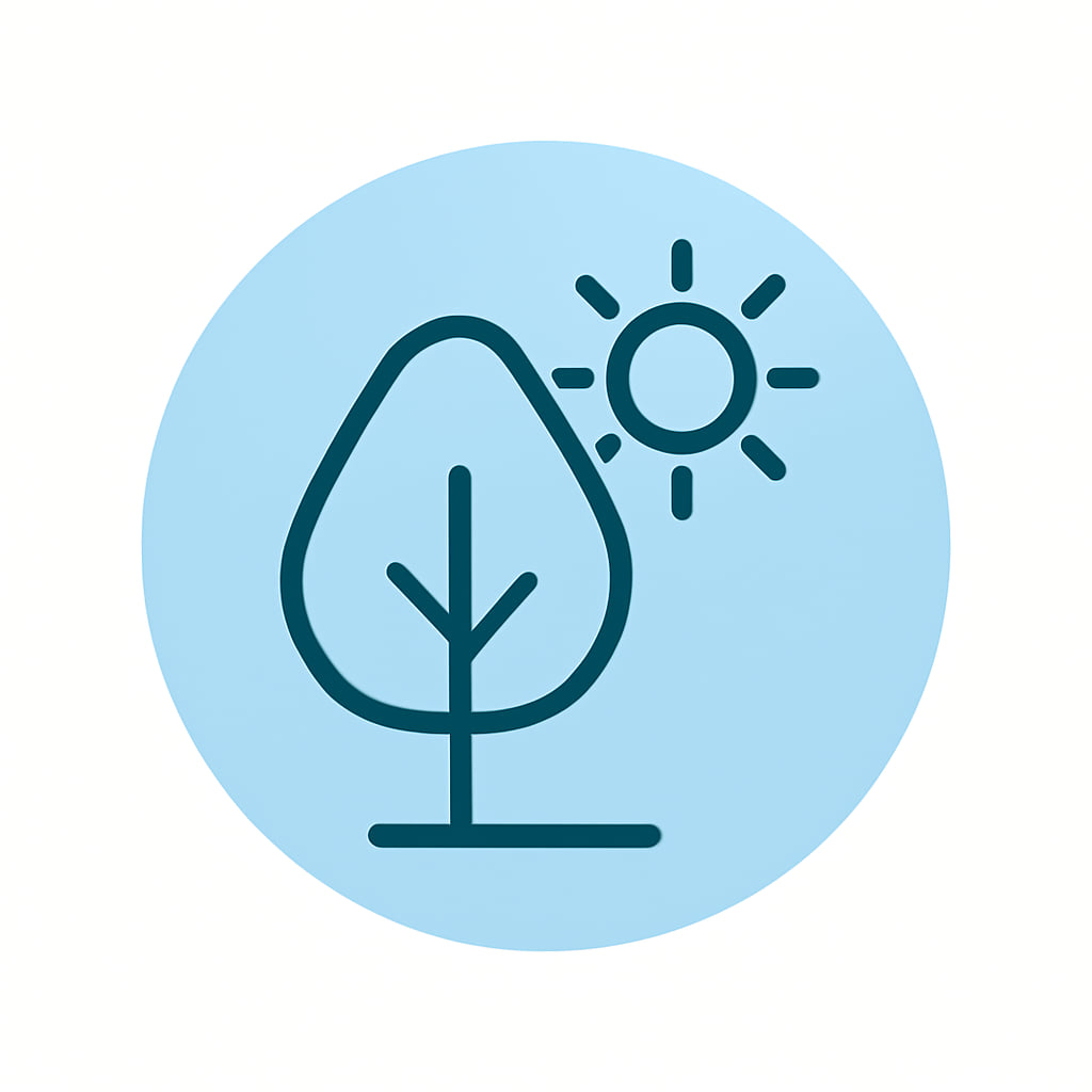 Nature icon representing open spaces