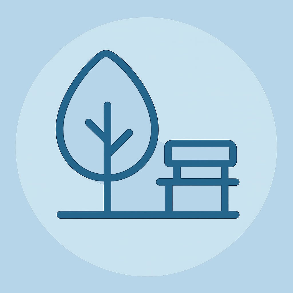 Nature icon representing green spaces