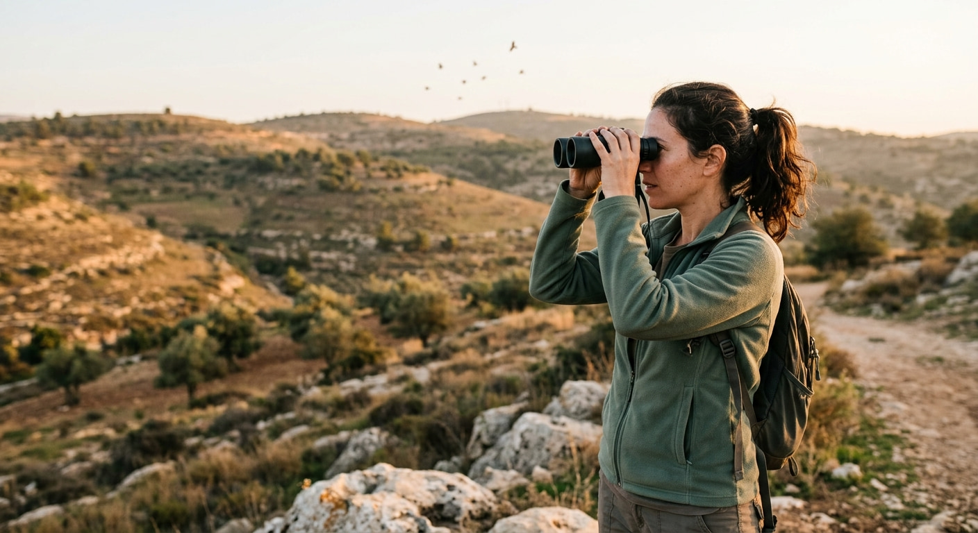 A person enjoying nature in Tal Shahar