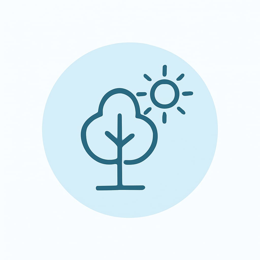 Icon representing nature and space