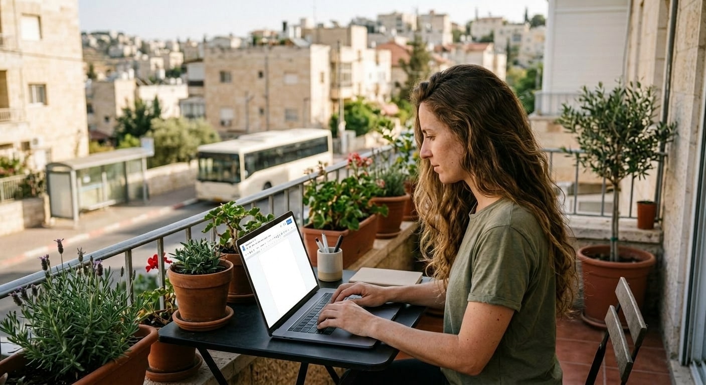 Remote work scene