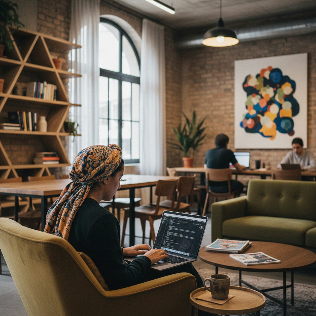Remote work scene in Netiv HaAsara