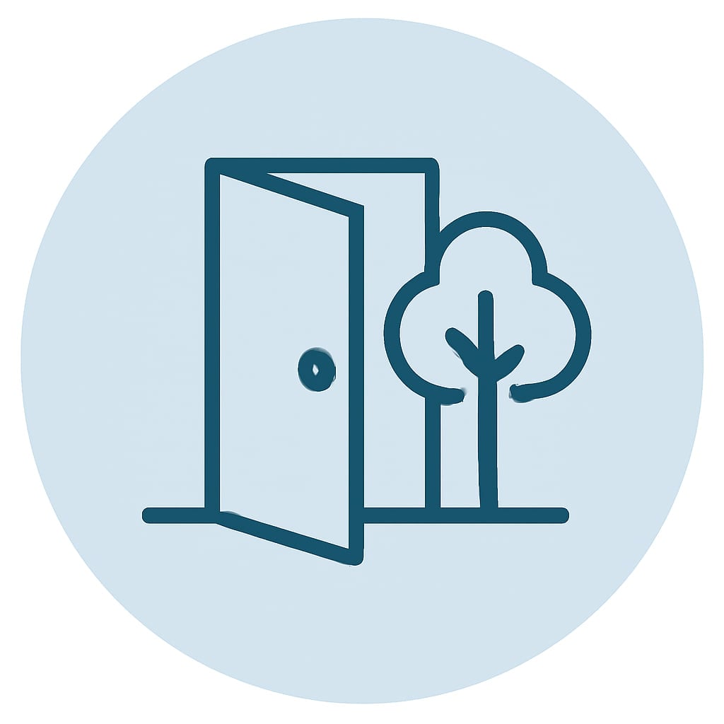 Icon representing space and privacy