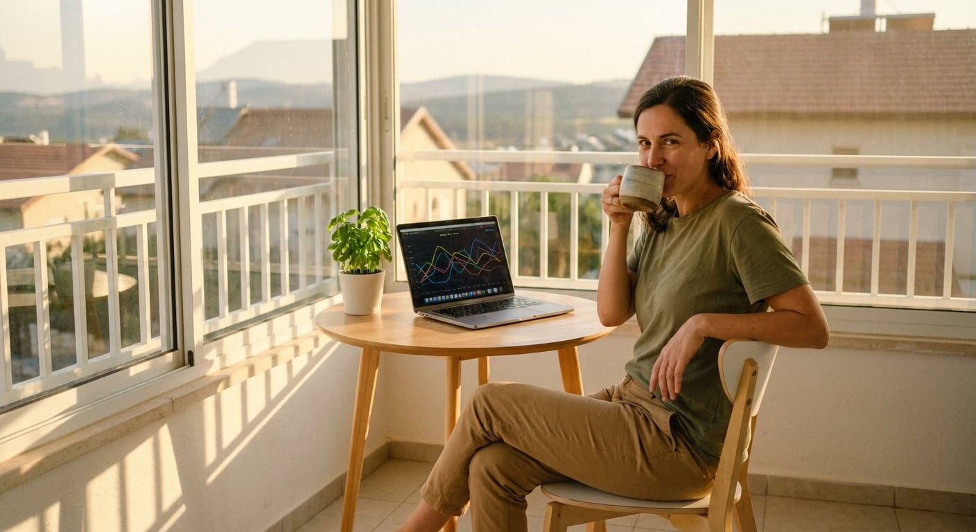 Remote worker in a home office