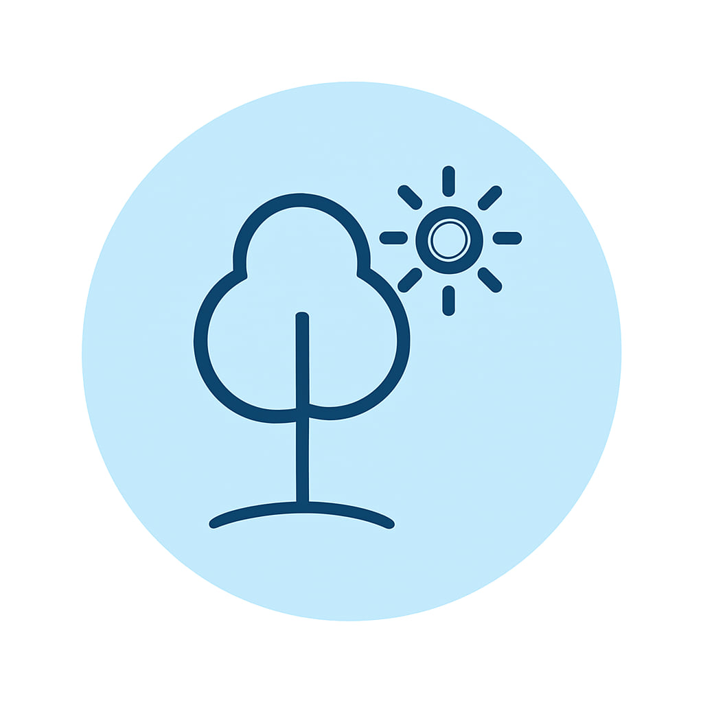 Icon representing space and nature