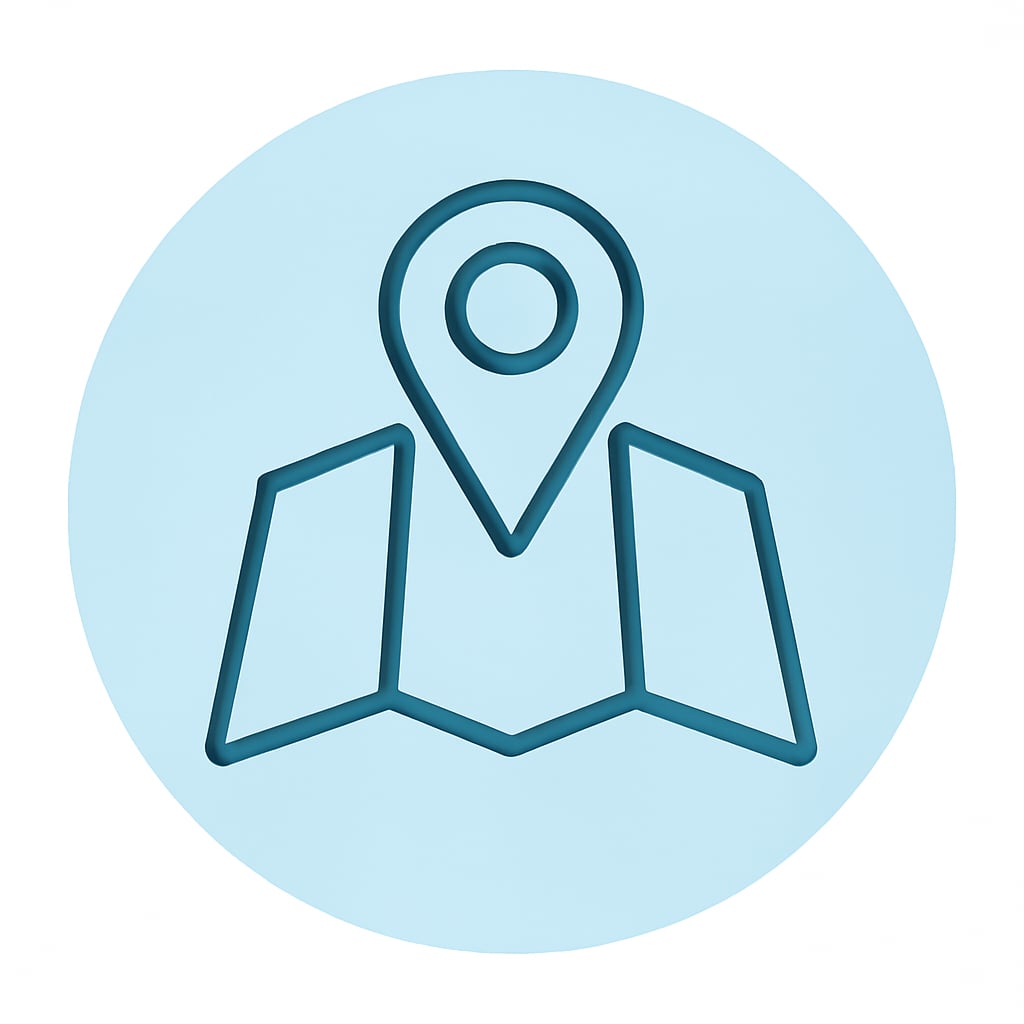 Icon representing practical location