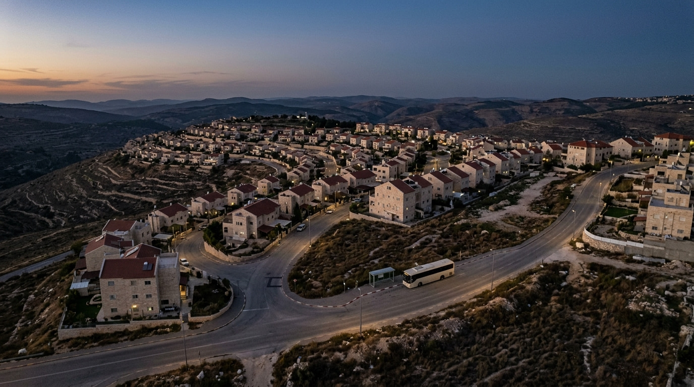 Scenic view of Elazar in Judea & Samaria