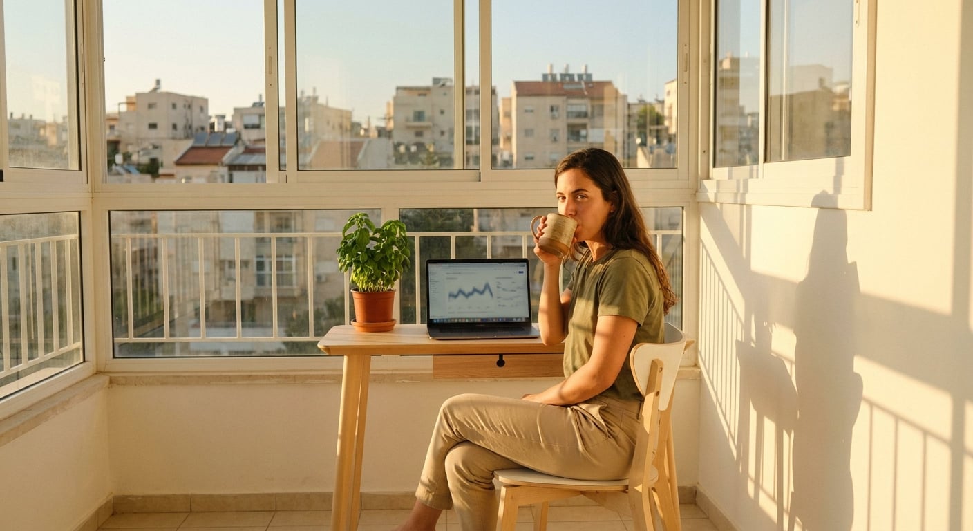 Remote worker in a home office