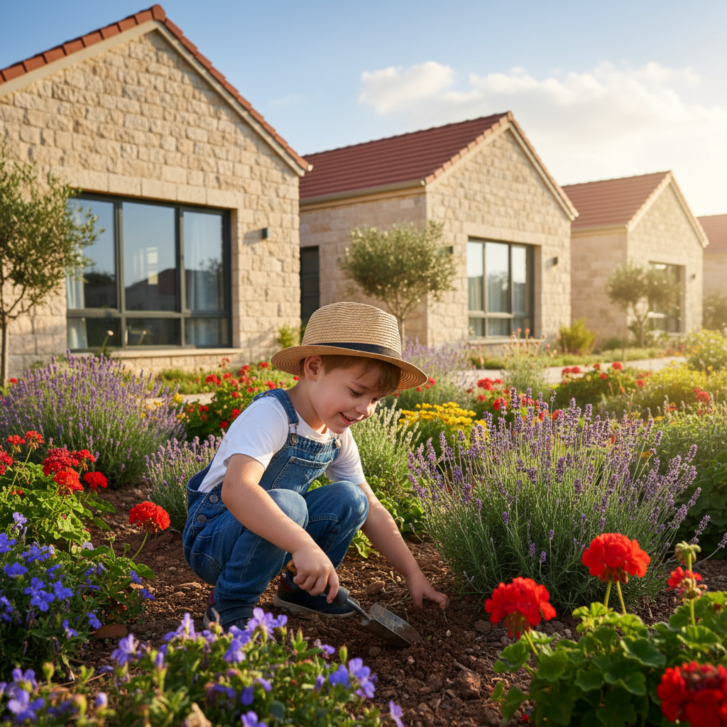 Family-friendly scene in Nir Akiva