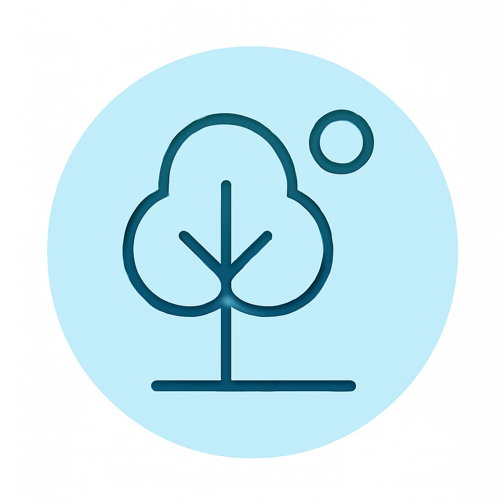 Nature icon representing open spaces