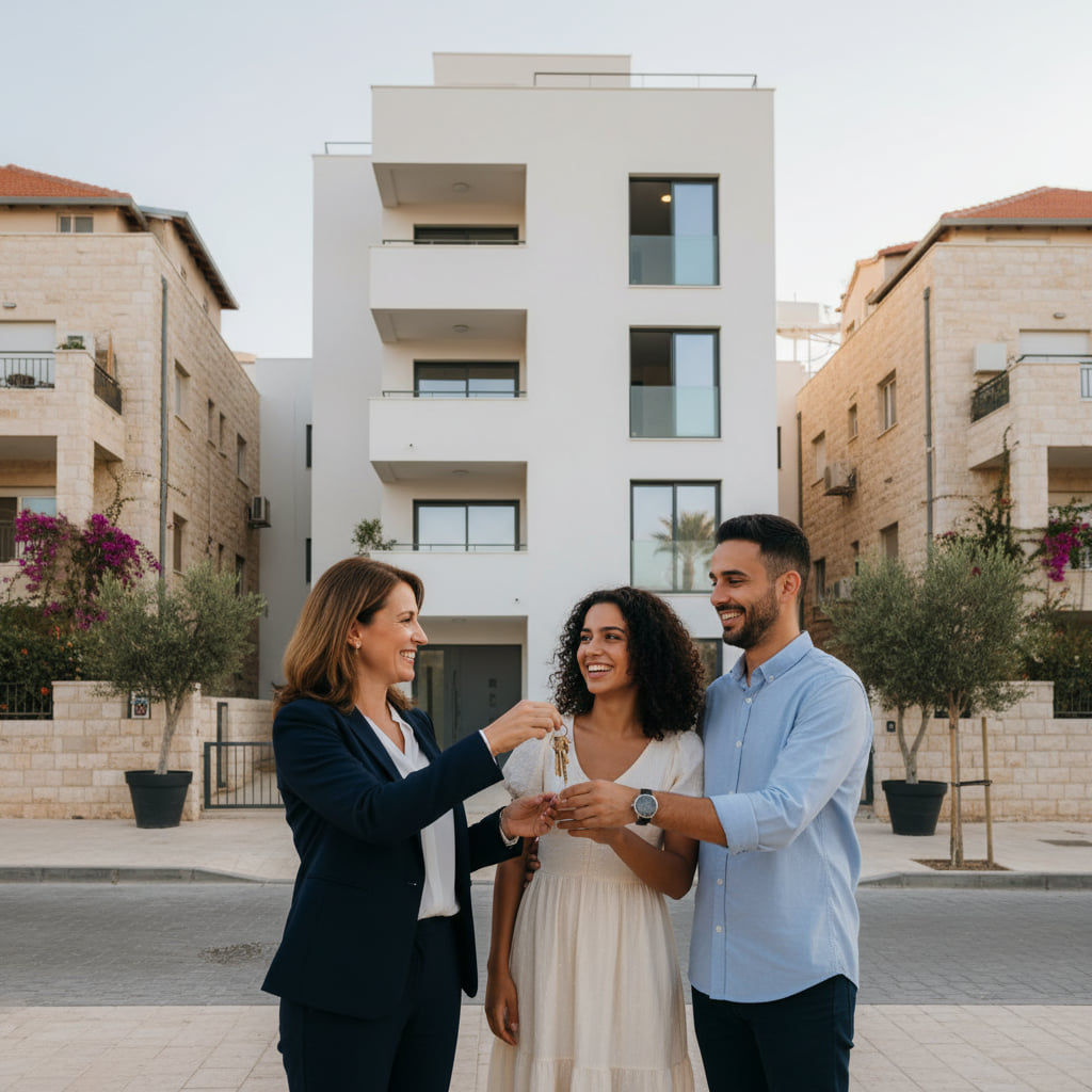 A couple considering a long-term investment in Afula