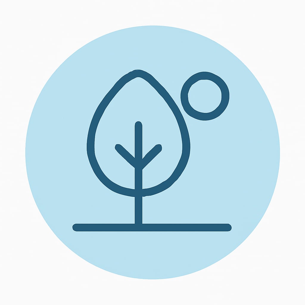Nature icon representing outdoor spaces