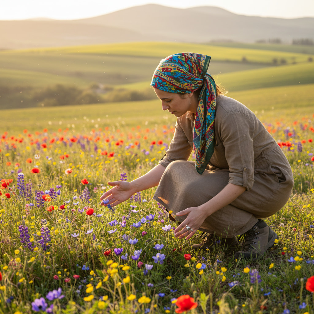 Nature scene with outdoor activities