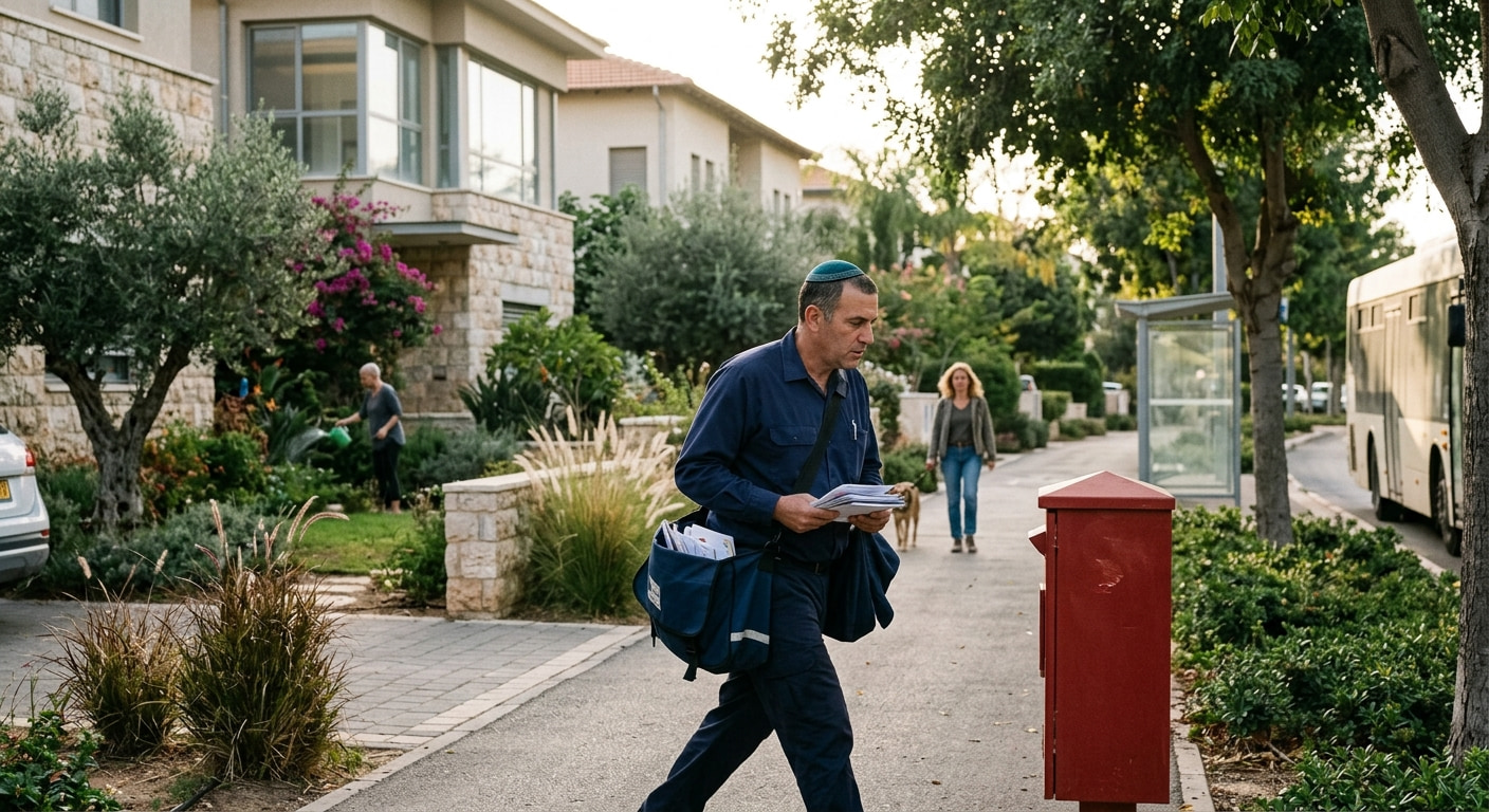 Quiet residential street in Tomer