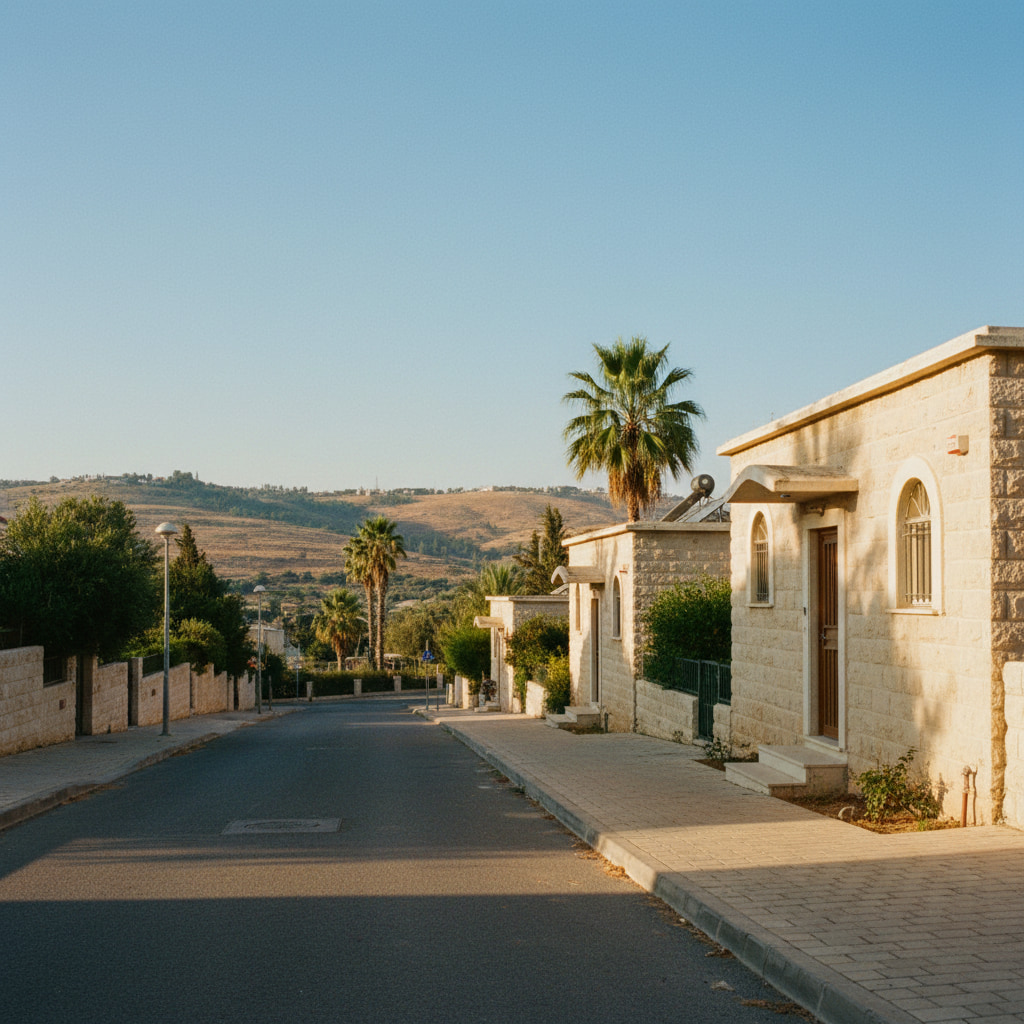 Low-density housing scene in Beit Horon
