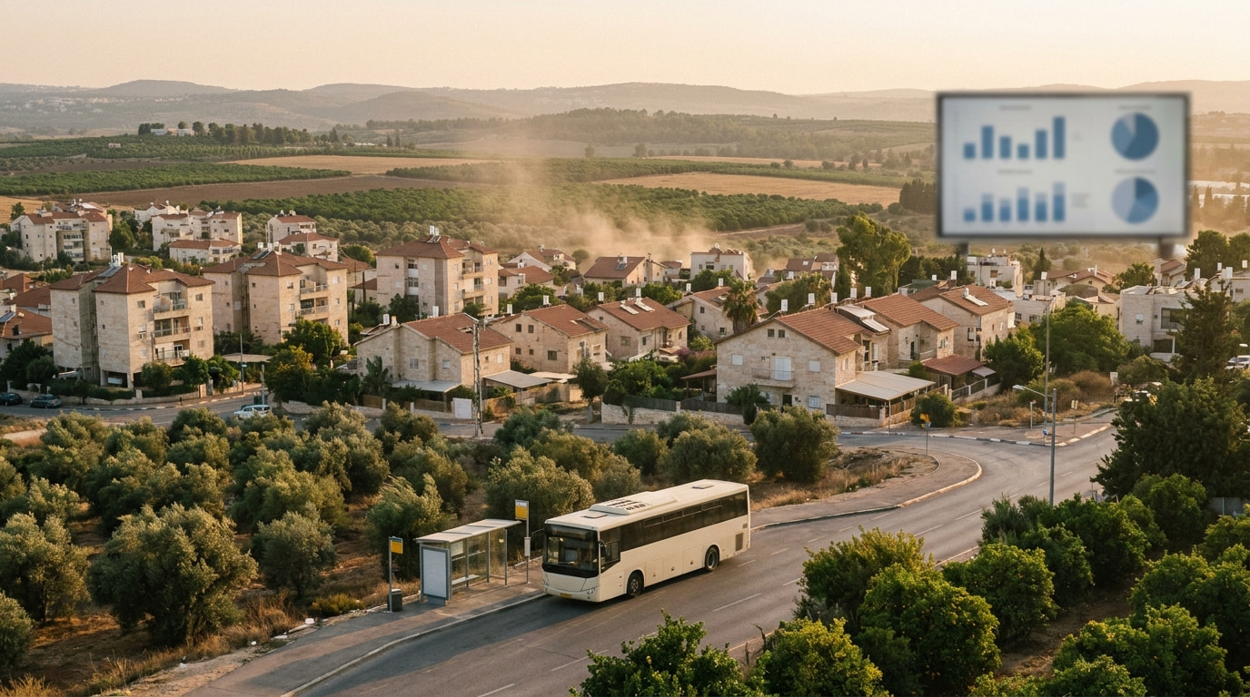 A scenic view of Kfar Sava in Central District