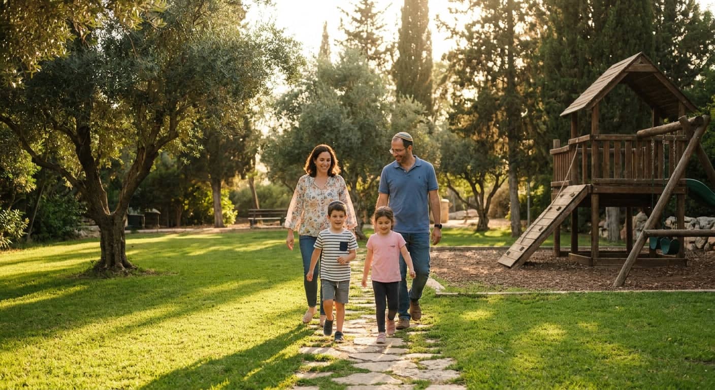 Families enjoying life in Ein Hod