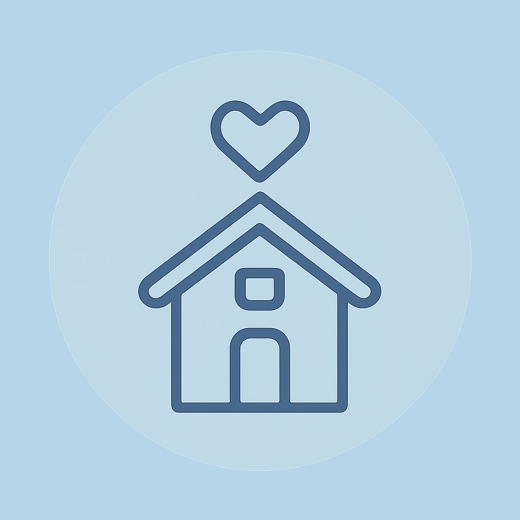 Community comfort icon representing family life