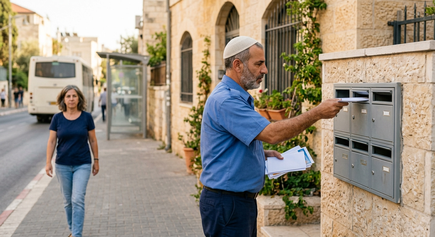 Quiet residential street in Yeruham