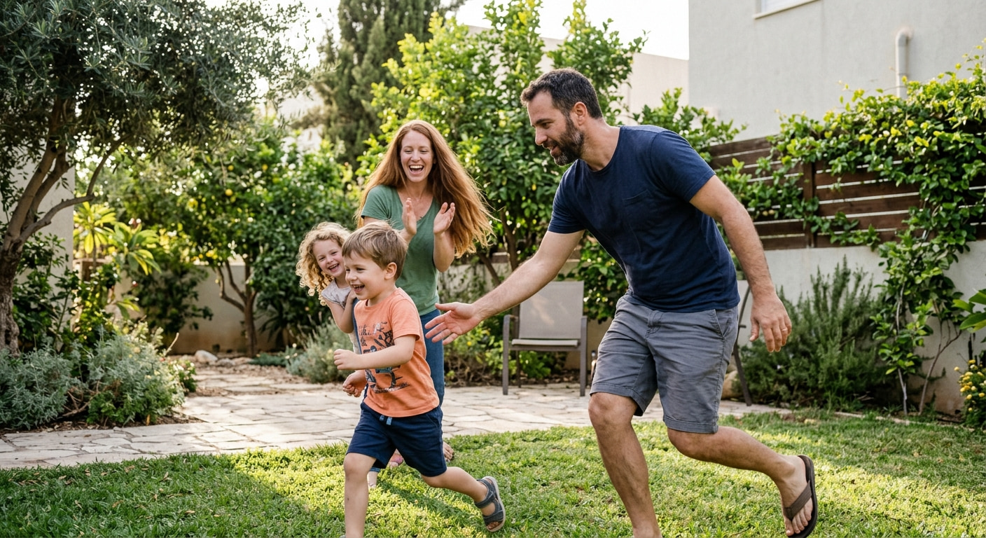 Family enjoying life in Yakir