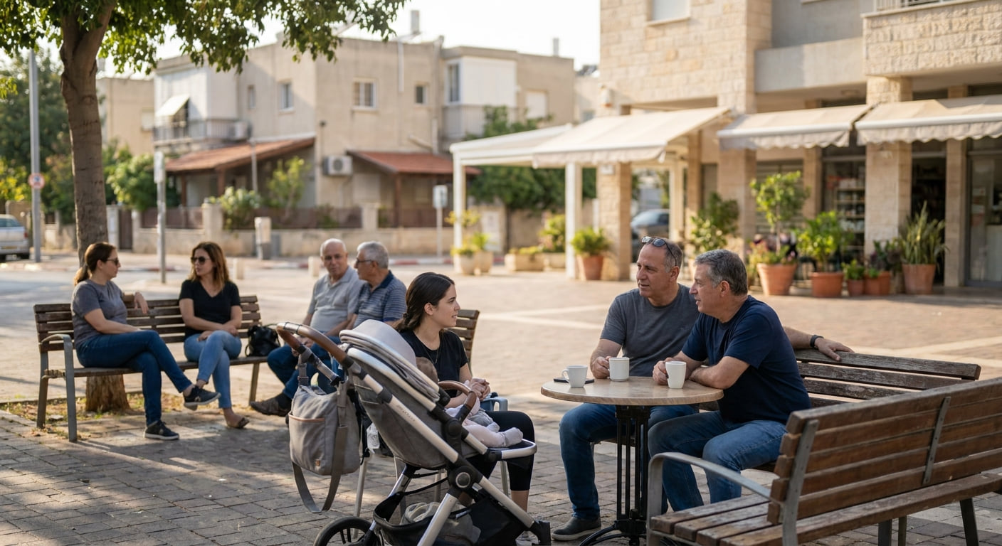 Community gathering in Kiryat Ono