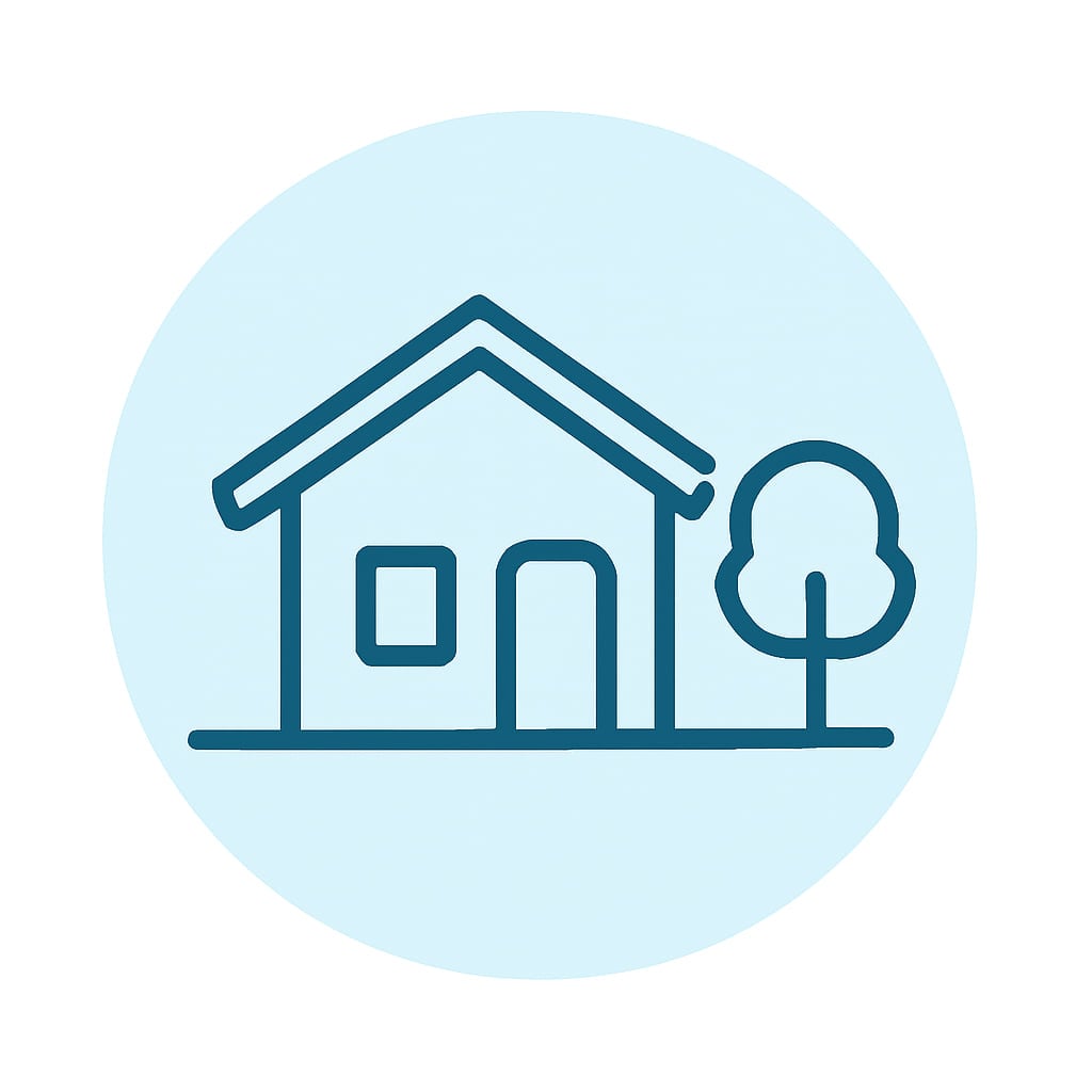 Icon representing space and privacy