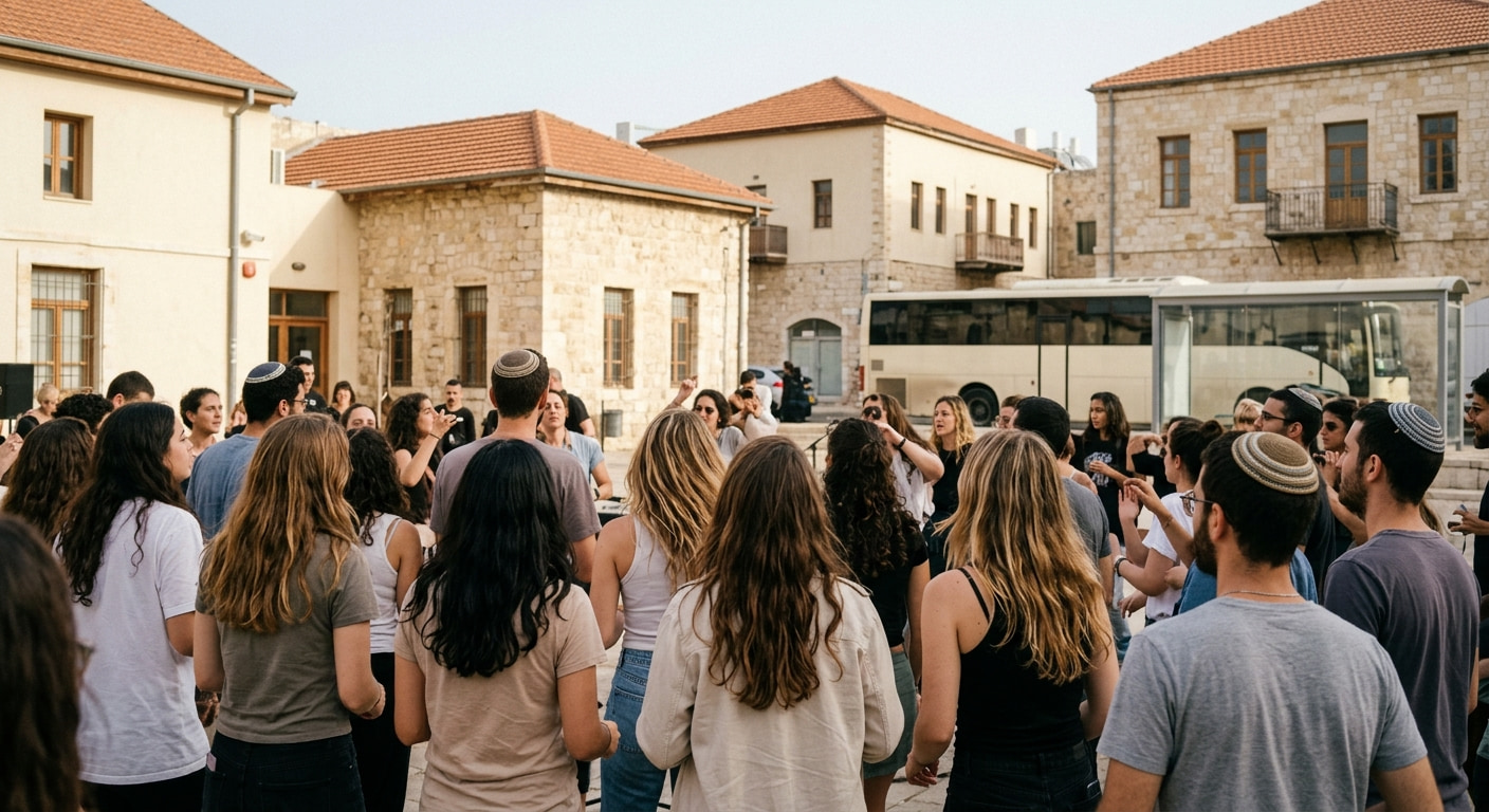 Community gathering in Efrat