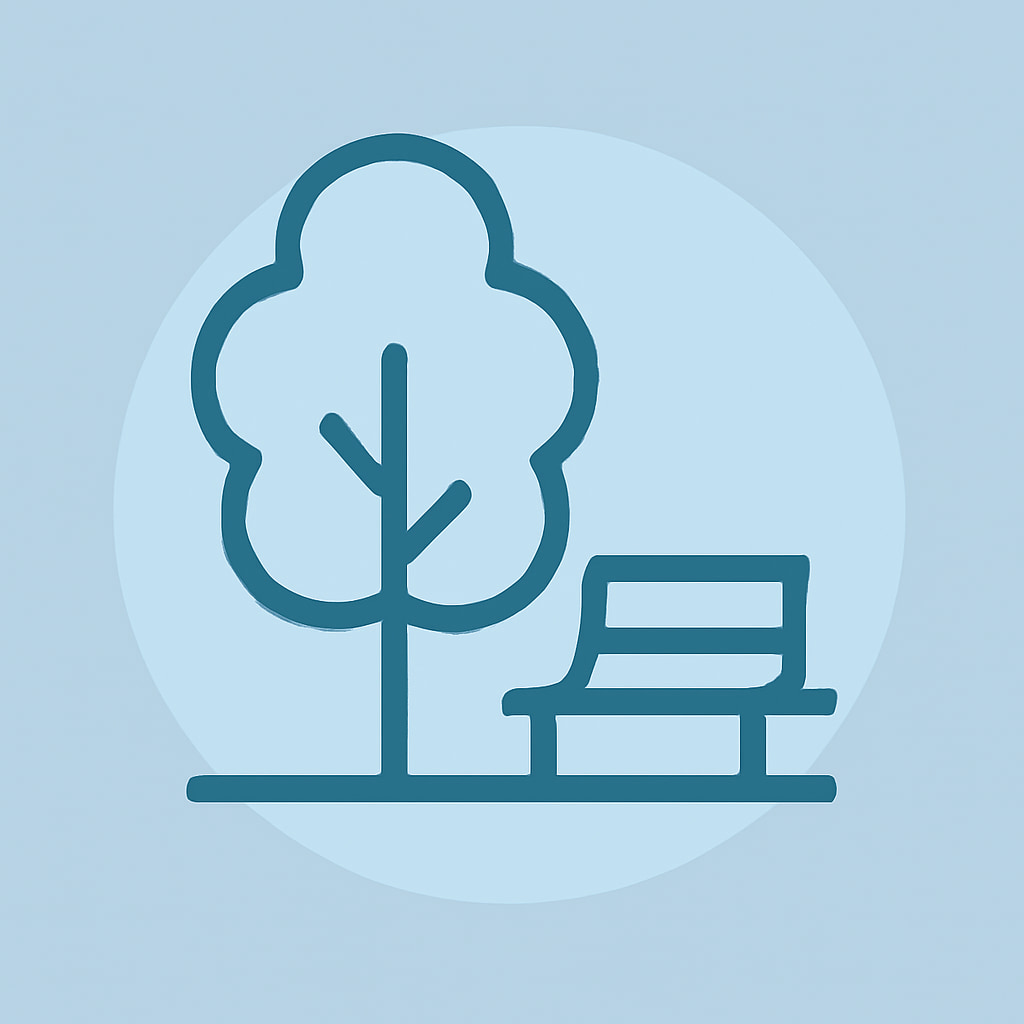 Icon representing green spaces and nature
