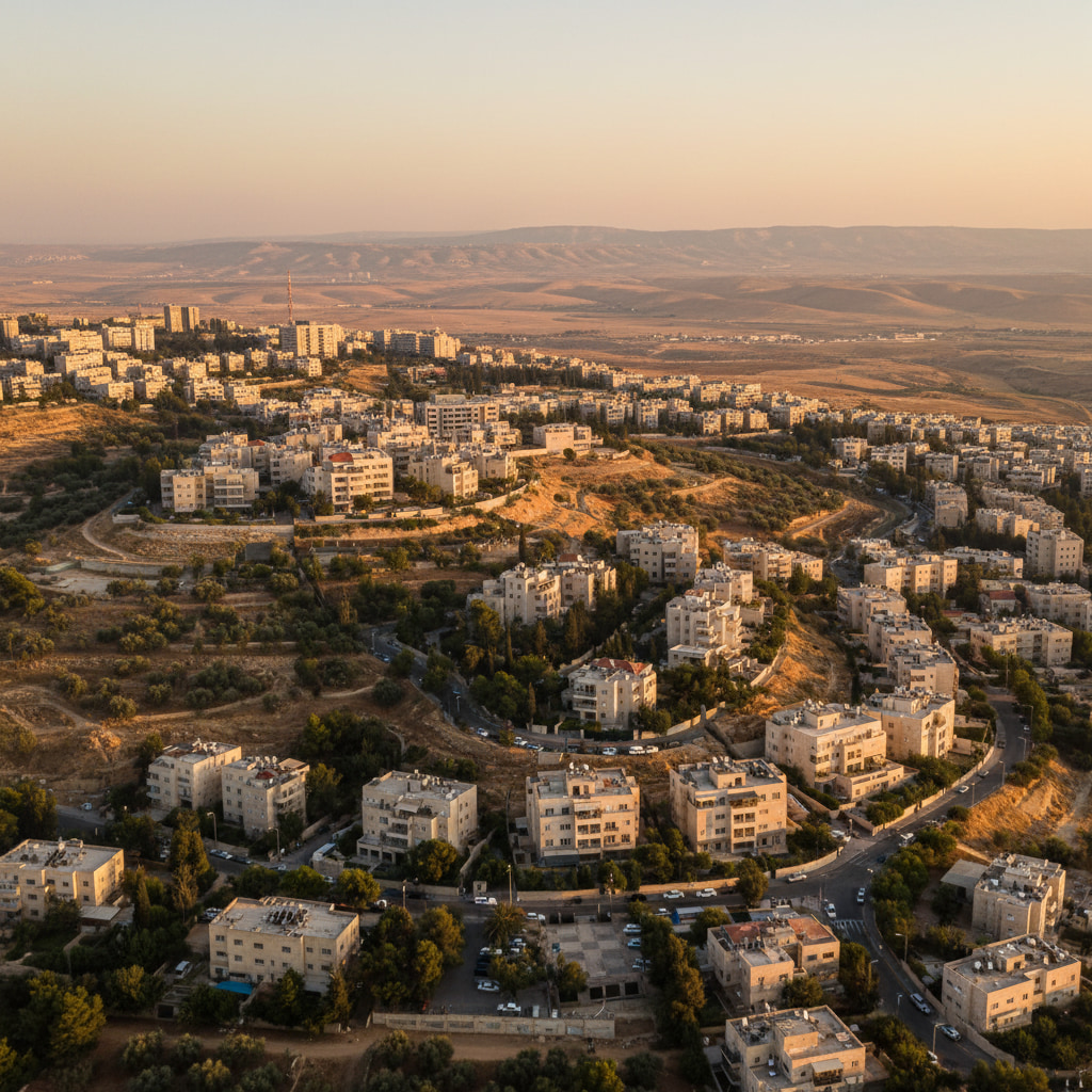 Aerial view of Beer Sheva in Southern District