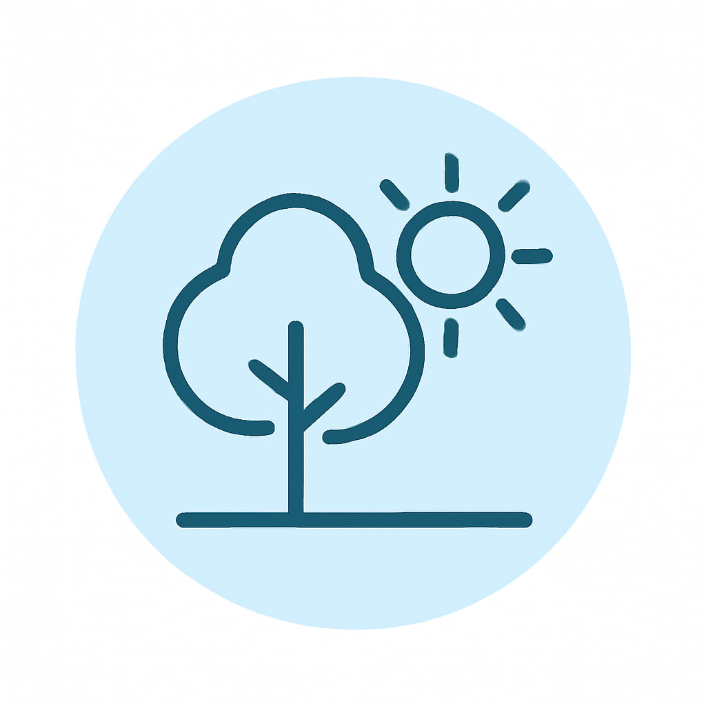 Nature icon representing open spaces