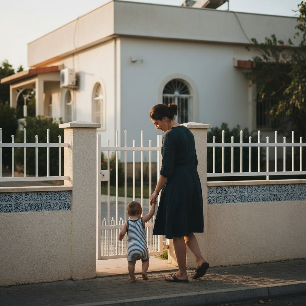 Family-friendly community scene