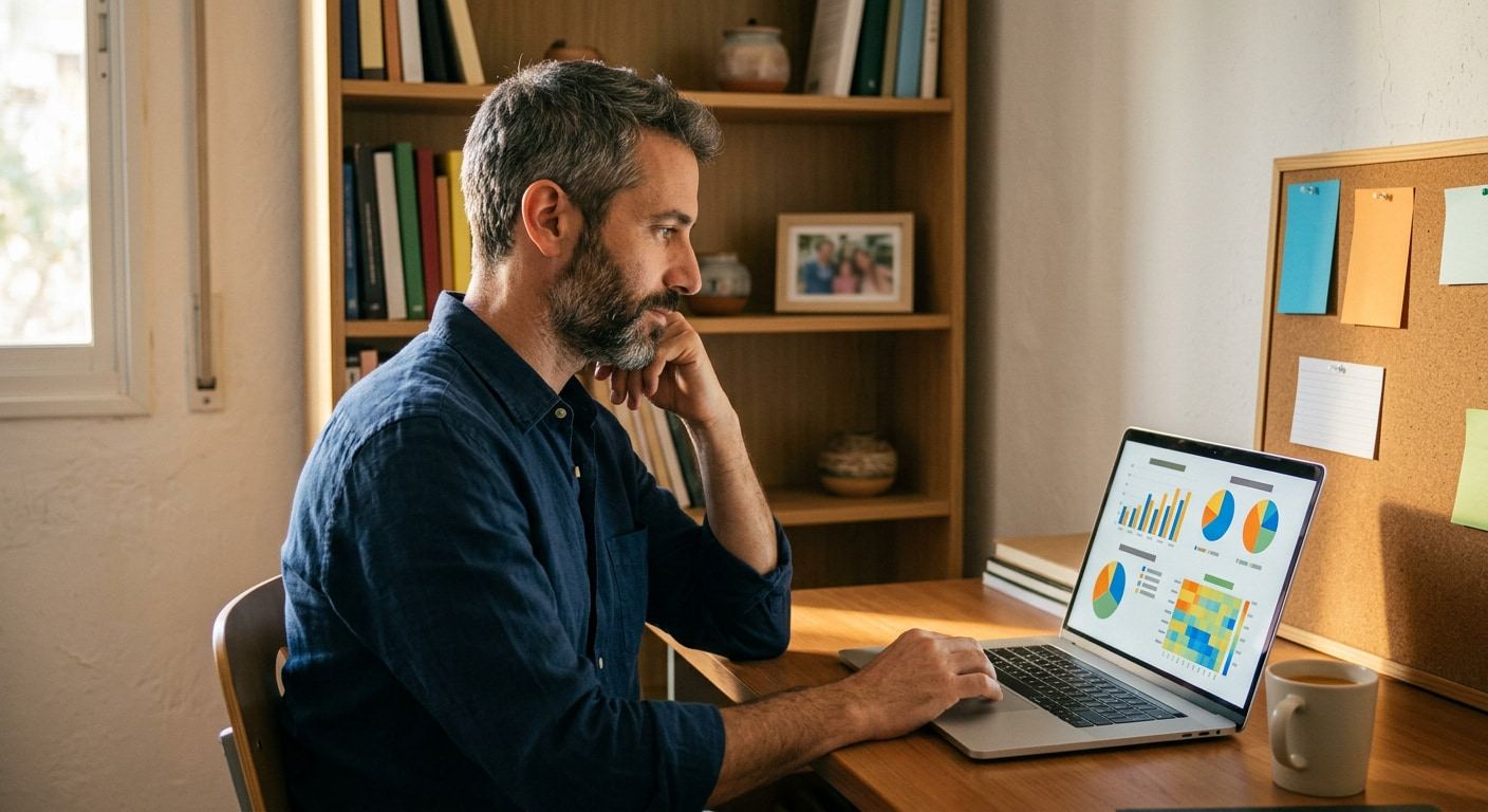 Remote worker in a home office in Tzur Moshe