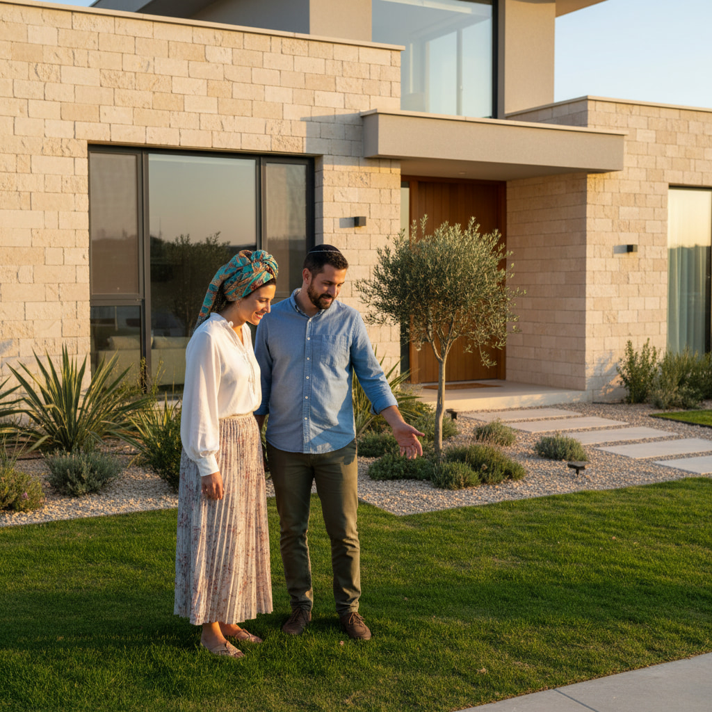 Homebuyer looking at properties in Nir Yitzhak