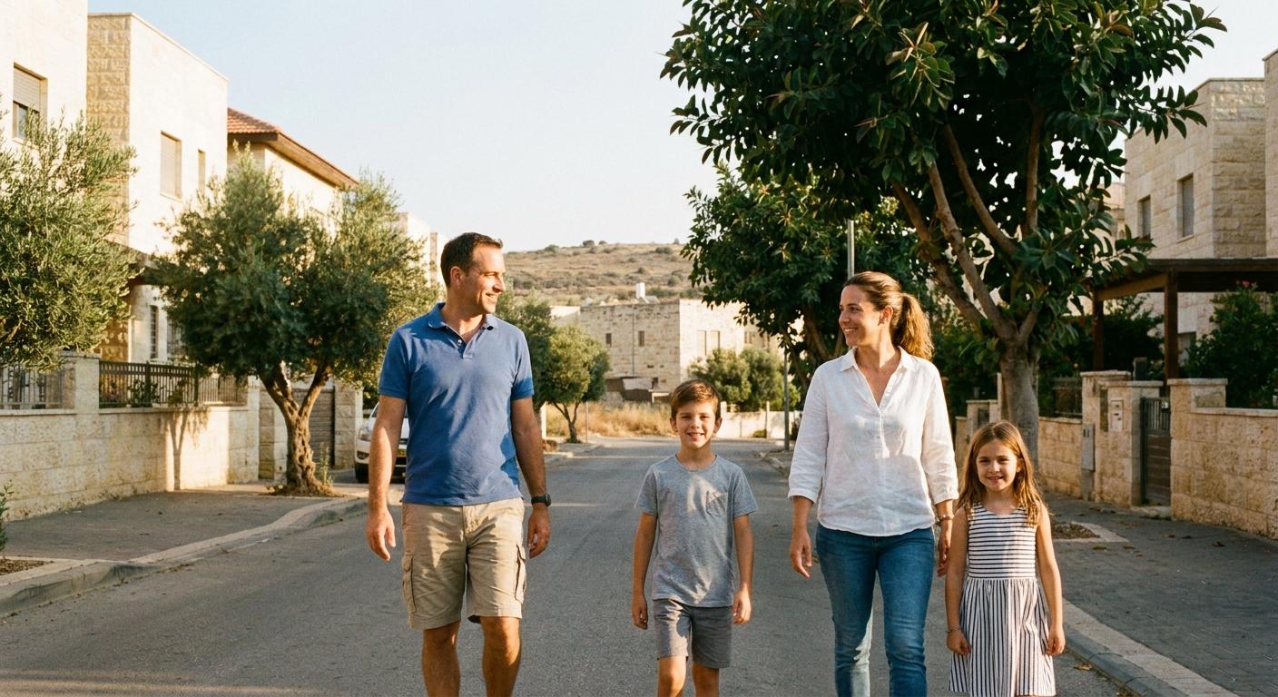 Family enjoying a suburban park
