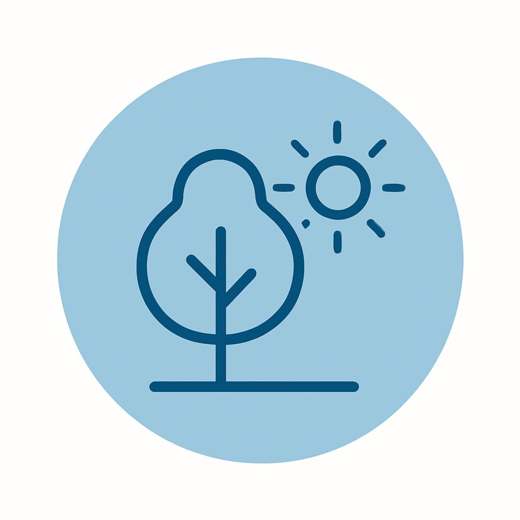 Icon representing space and nature