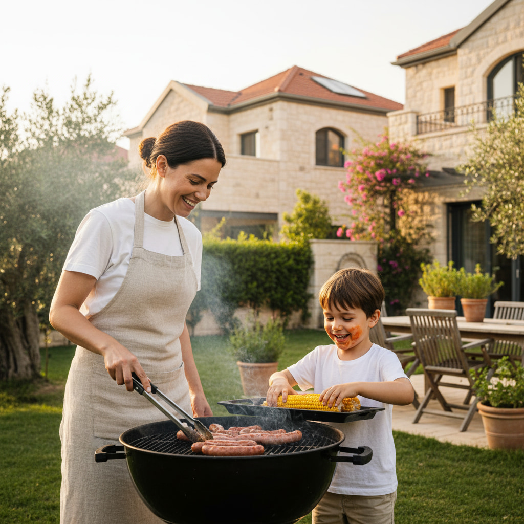 Family-friendly scene in Lotan