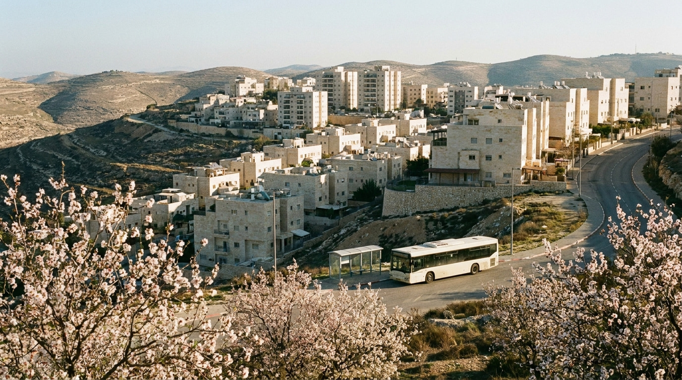 A scenic view of Betar Illit in Judea & Samaria