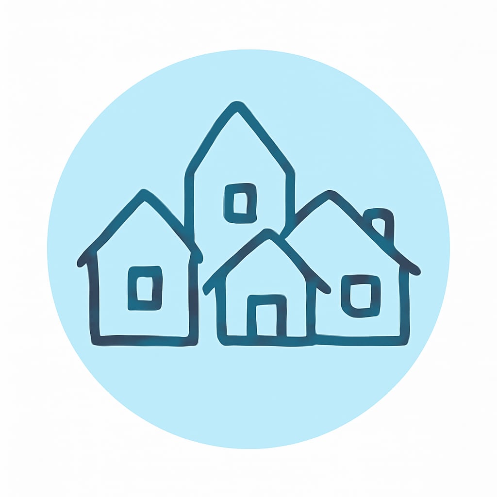 Property types icon representing diversity