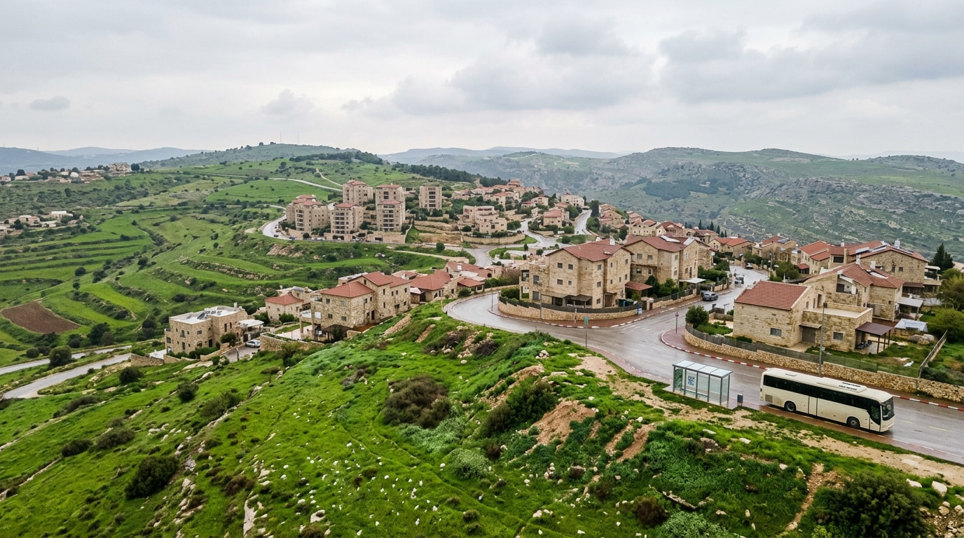 Scenic view of Tomer in Judea & Samaria