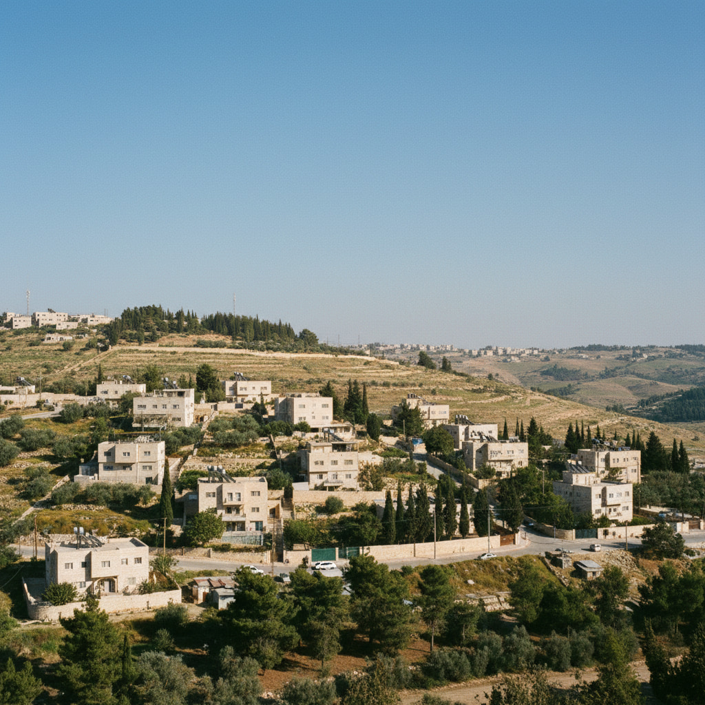 Scenic view of Ma'ale Amos in Judea & Samaria
