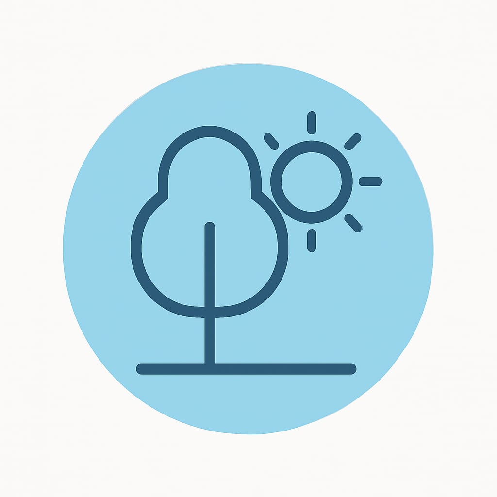 Nature icon representing open spaces