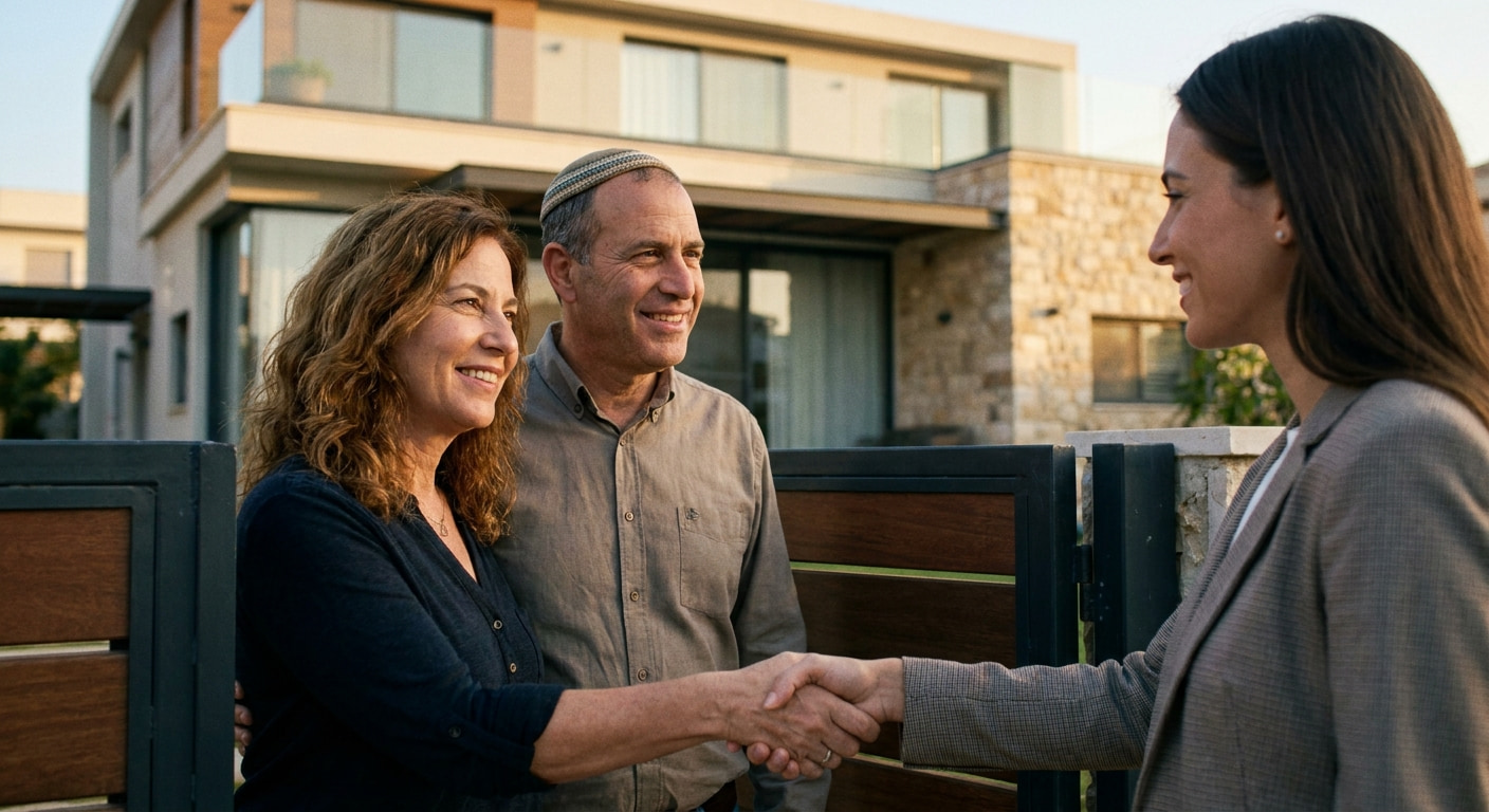 Homebuyer examining property plans