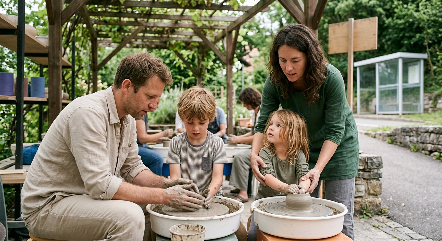 Family enjoying suburban life in Tzur Moshe