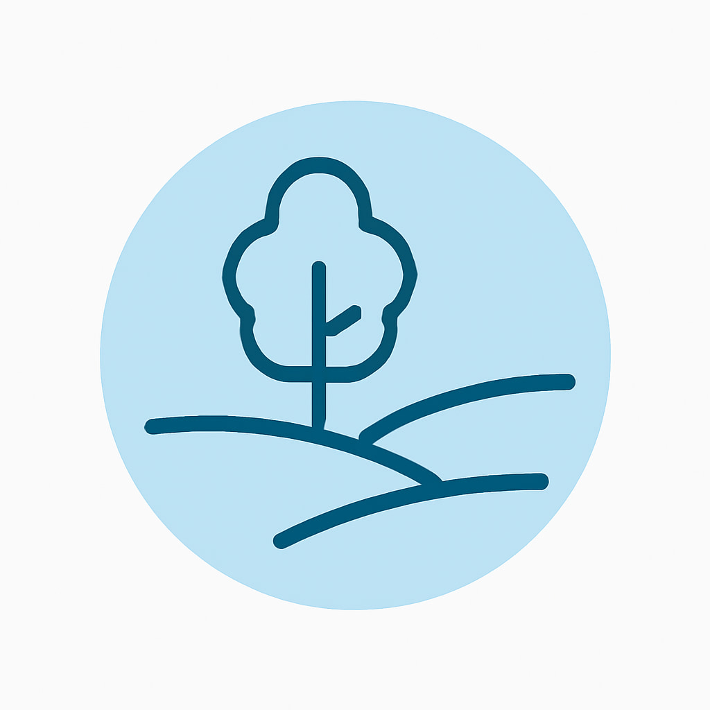 Nature icon representing open spaces