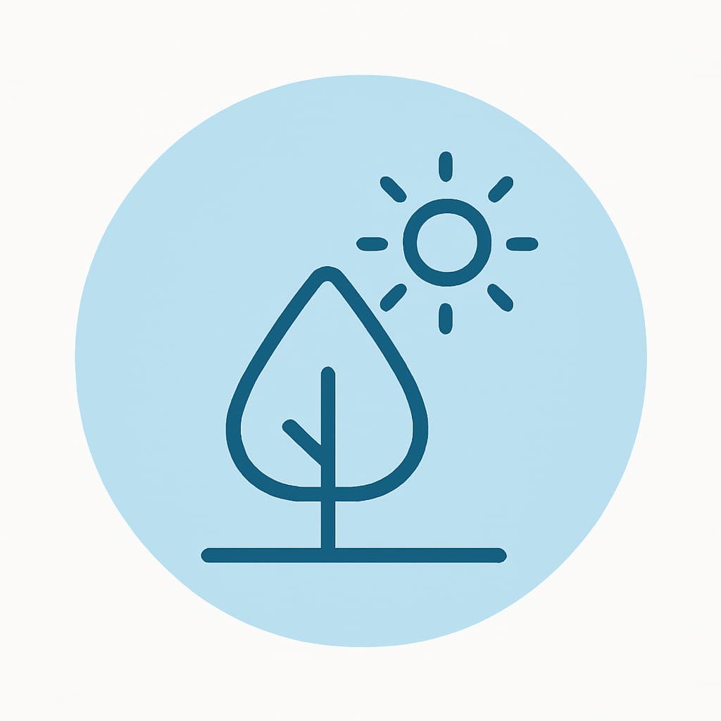 Nature icon representing green spaces