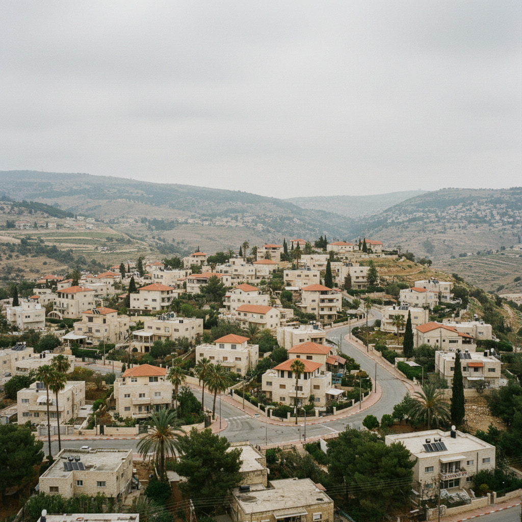 Scenic view of Neria in Judea & Samaria